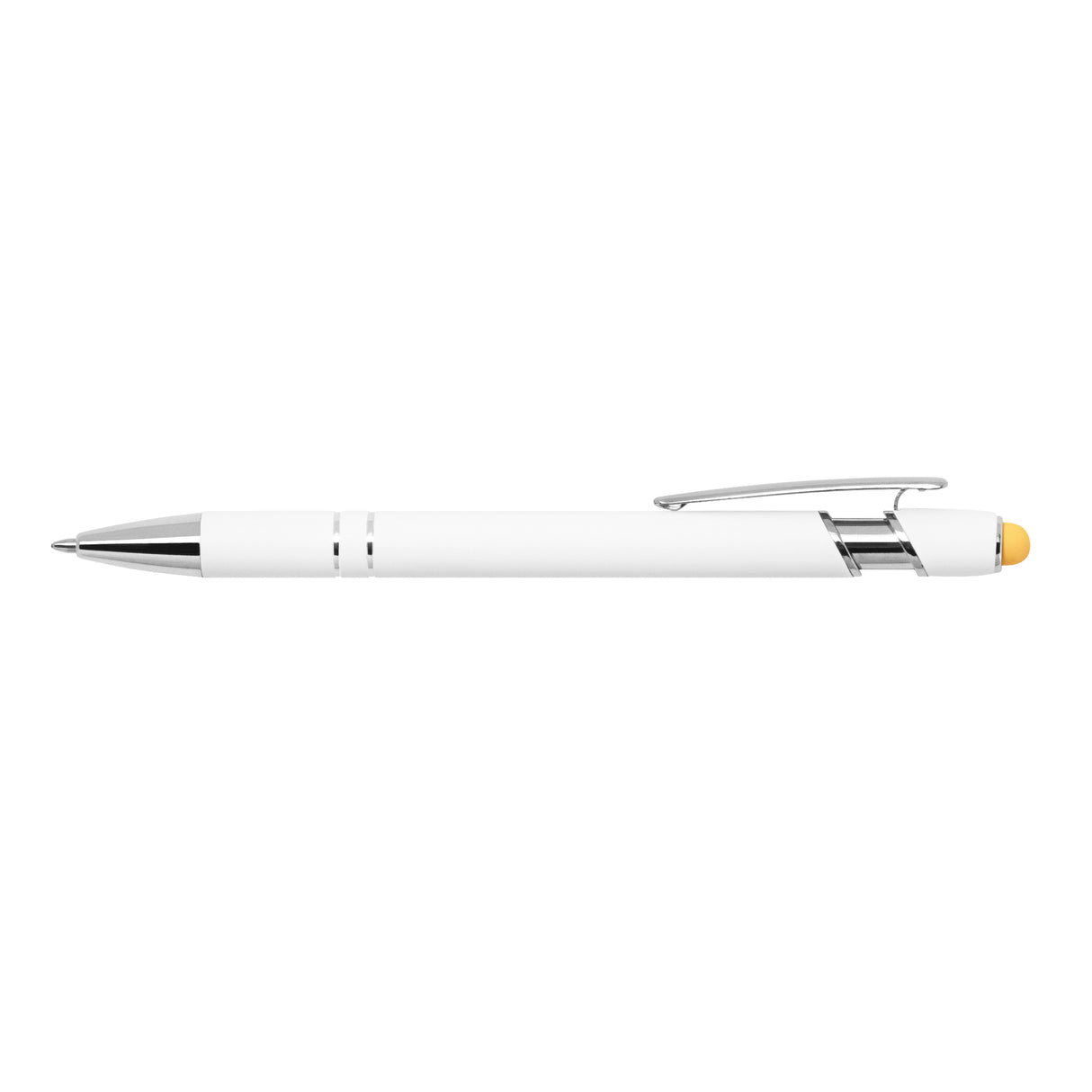 Ellipse Softy White Barrel Metal Pen w/ Stylus
