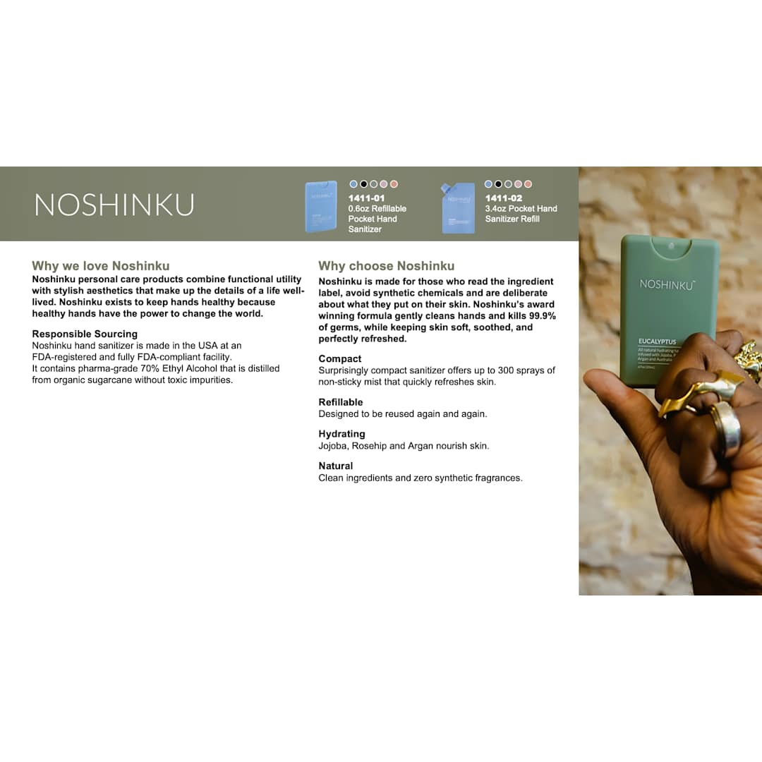 3.4oz Noshinku Pocket Hand Sanitizer Refill