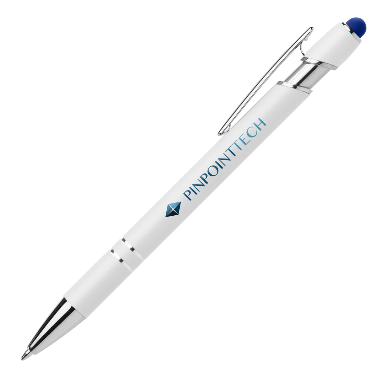 Ellipse Softy White Barrel Metal Pen w/ Stylus