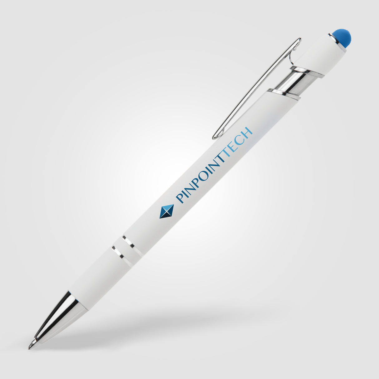 Ellipse Softy White Barrel Metal Pen w/ Stylus