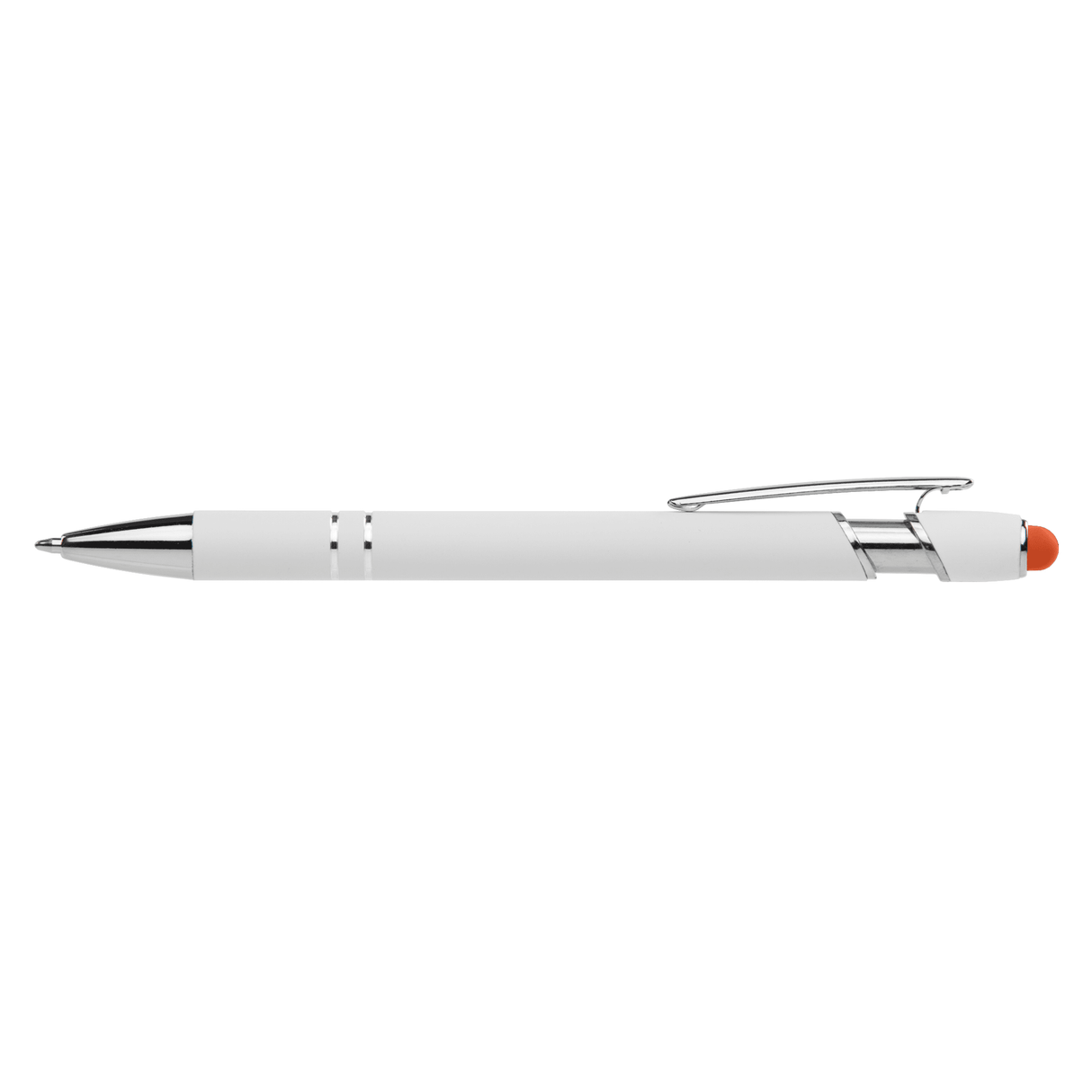 Ellipse Softy White Barrel Metal Pen w/ Stylus