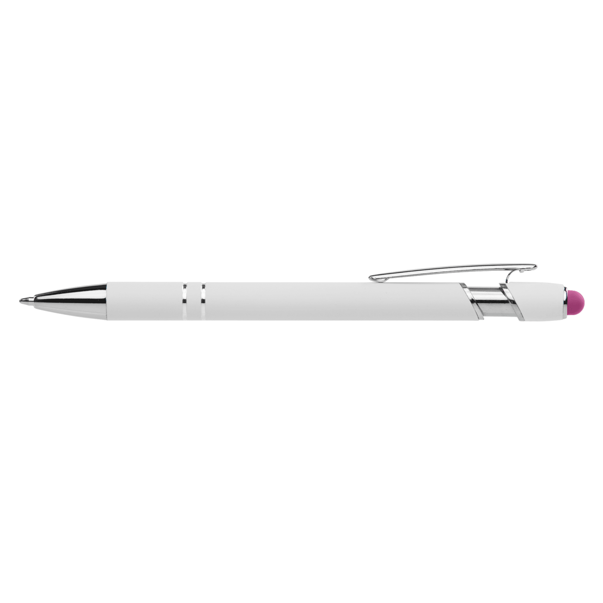 Ellipse Softy White Barrel Metal Pen w/ Stylus