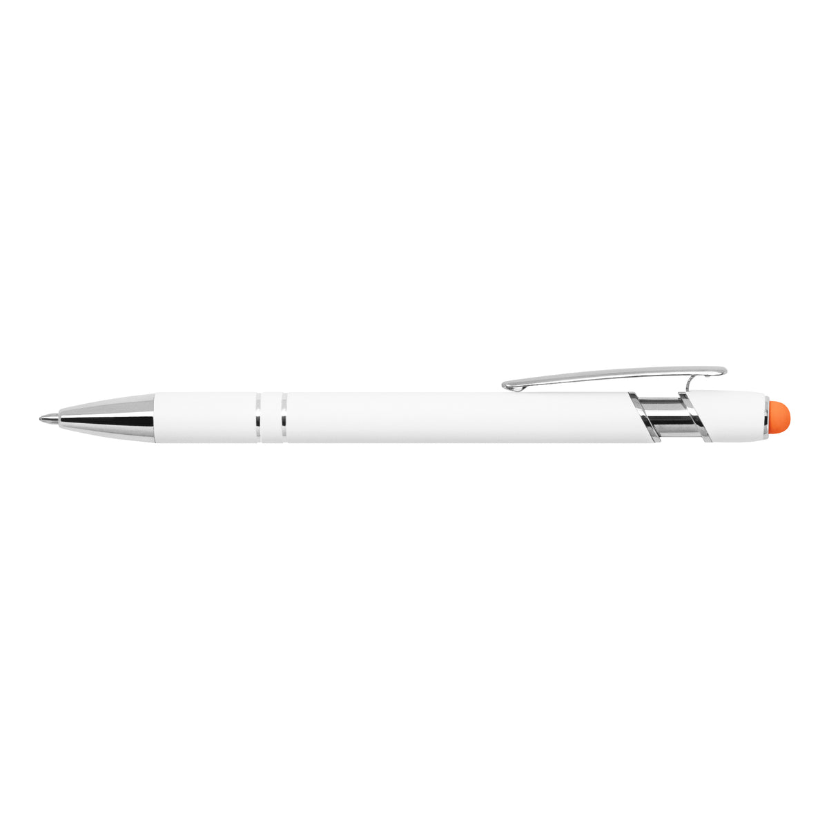 Ellipse Softy White Barrel Metal Pen w/ Stylus