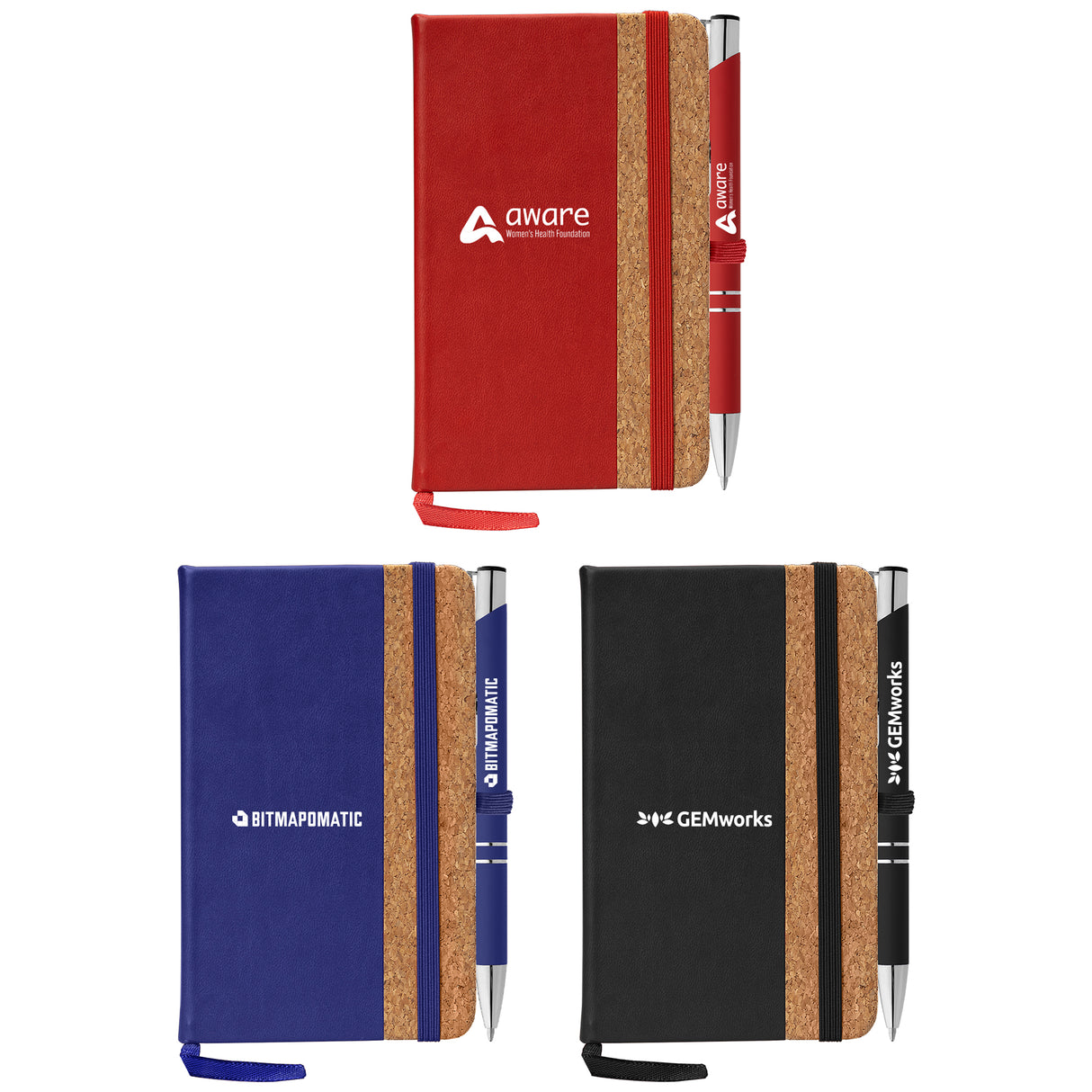 Miller Cork Notebook & Tres-Chic Softy Pen Gift Set