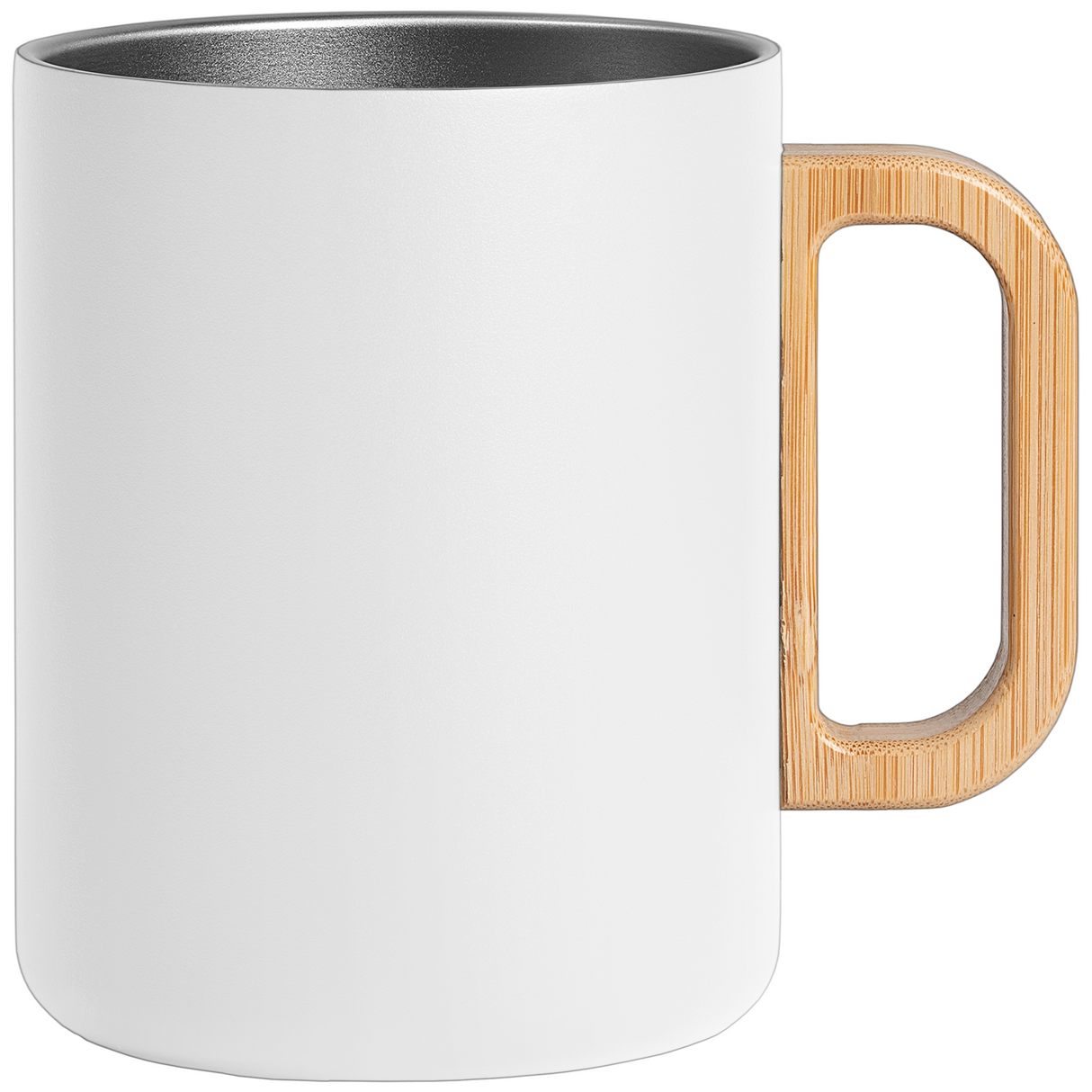Vancouver - 18 oz. Stainless Steel Double Wall Mug with Bamboo Handle