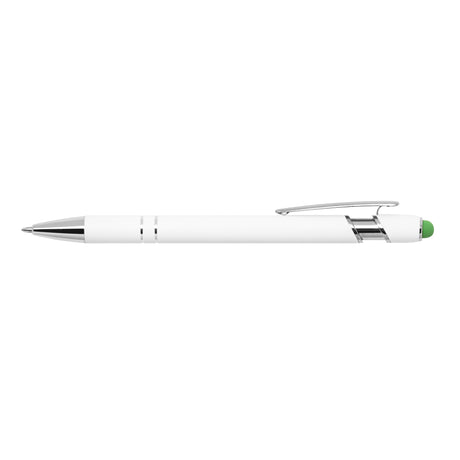 Ellipse Softy White Barrel Metal Pen w/ Stylus