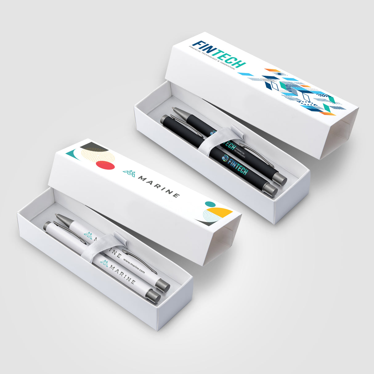 Bowie Softy Ballpoint & Rollerball Gift Set on Pens and Box