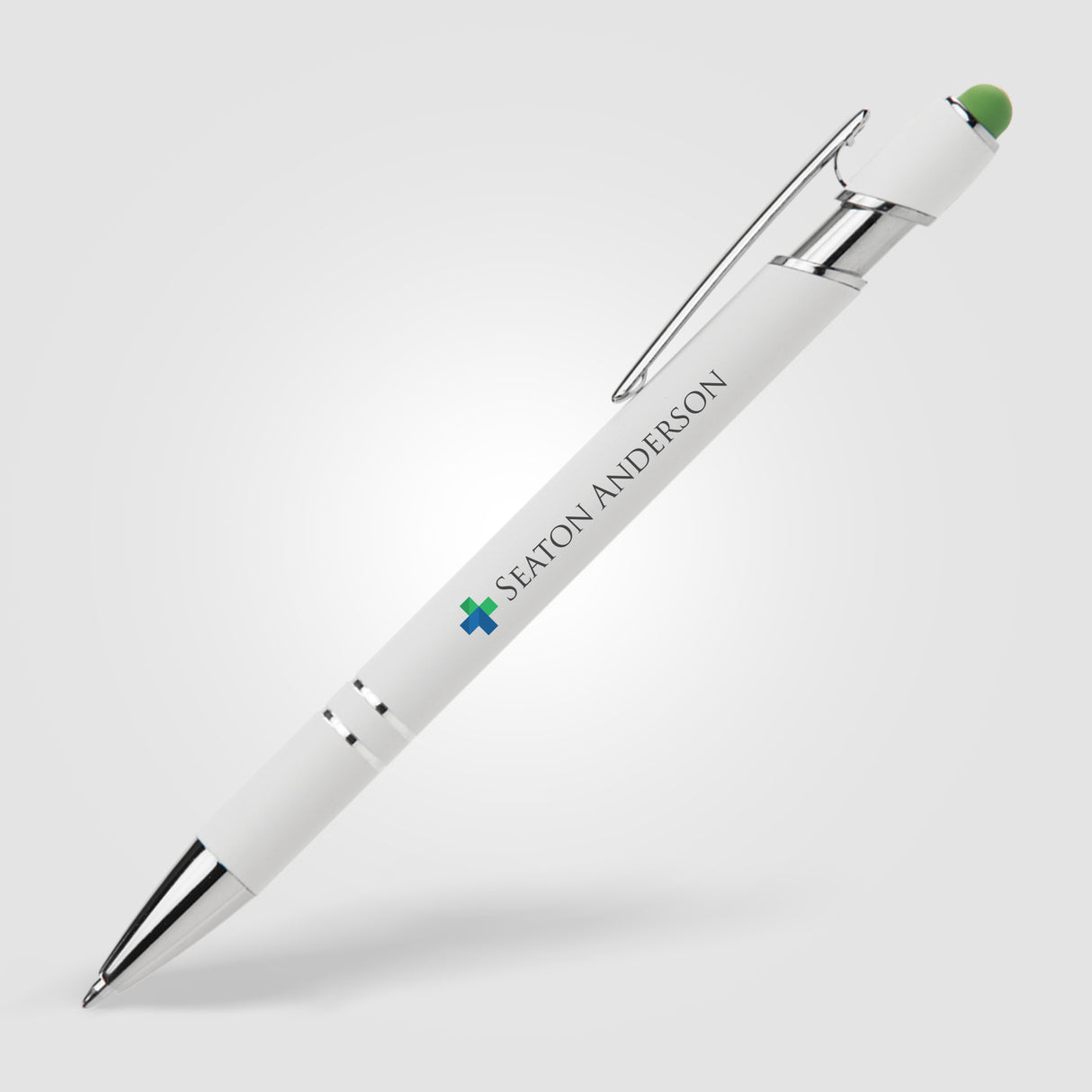 Ellipse Softy White Barrel Metal Pen w/ Stylus