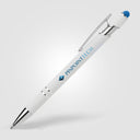 Ellipse Softy White Barrel Metal Pen w/ Stylus