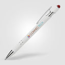 Ellipse Softy White Barrel Metal Pen w/ Stylus
