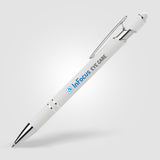 Ellipse Softy White Barrel Metal Pen w/ Stylus