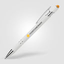 Ellipse Softy White Barrel Metal Pen w/ Stylus