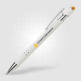 Ellipse Softy White Barrel Metal Pen w/ Stylus