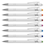 Ellipse Softy White Barrel Metal Pen w/ Stylus