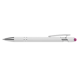 Ellipse Softy White Barrel Metal Pen w/ Stylus