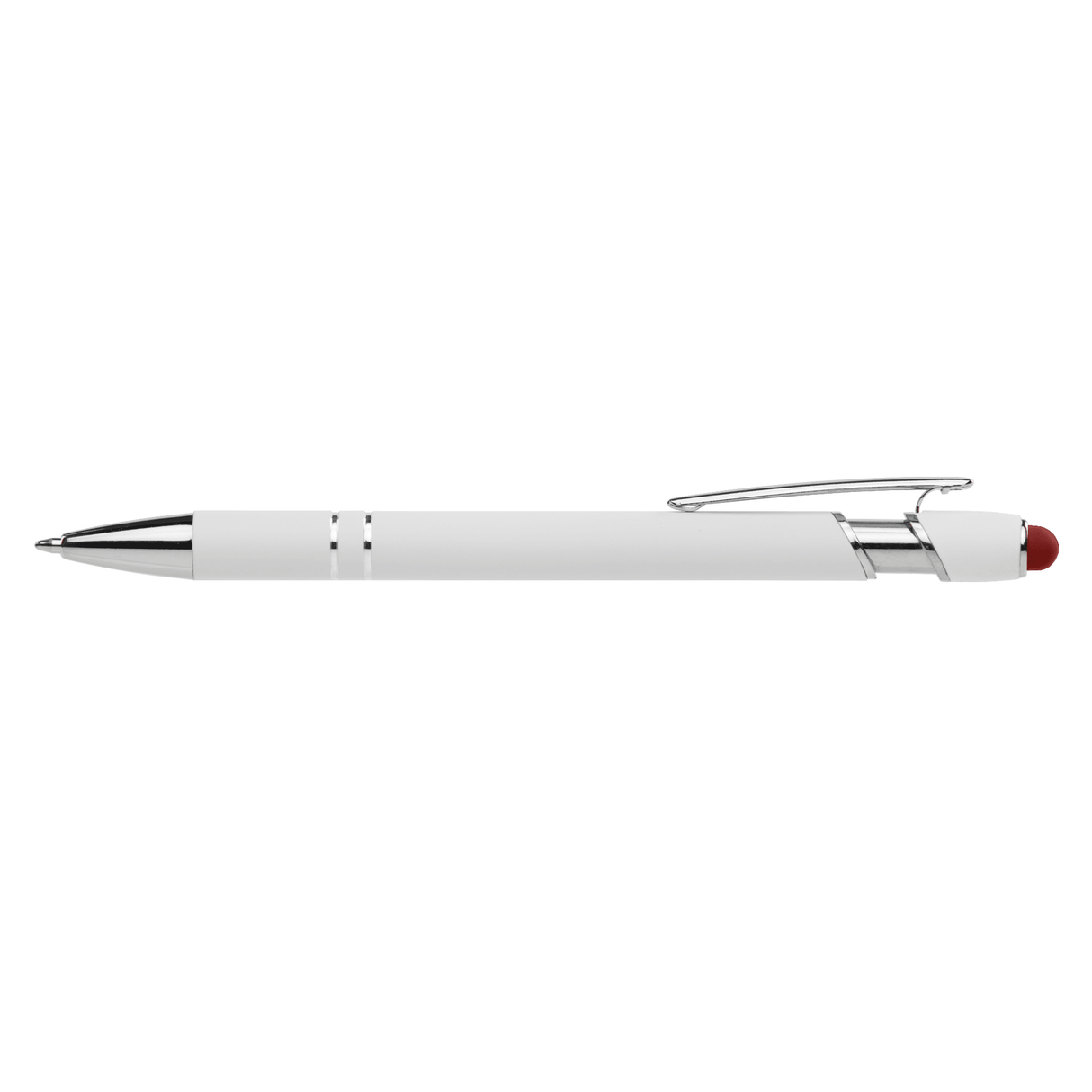 Ellipse Softy White Barrel Metal Pen w/ Stylus