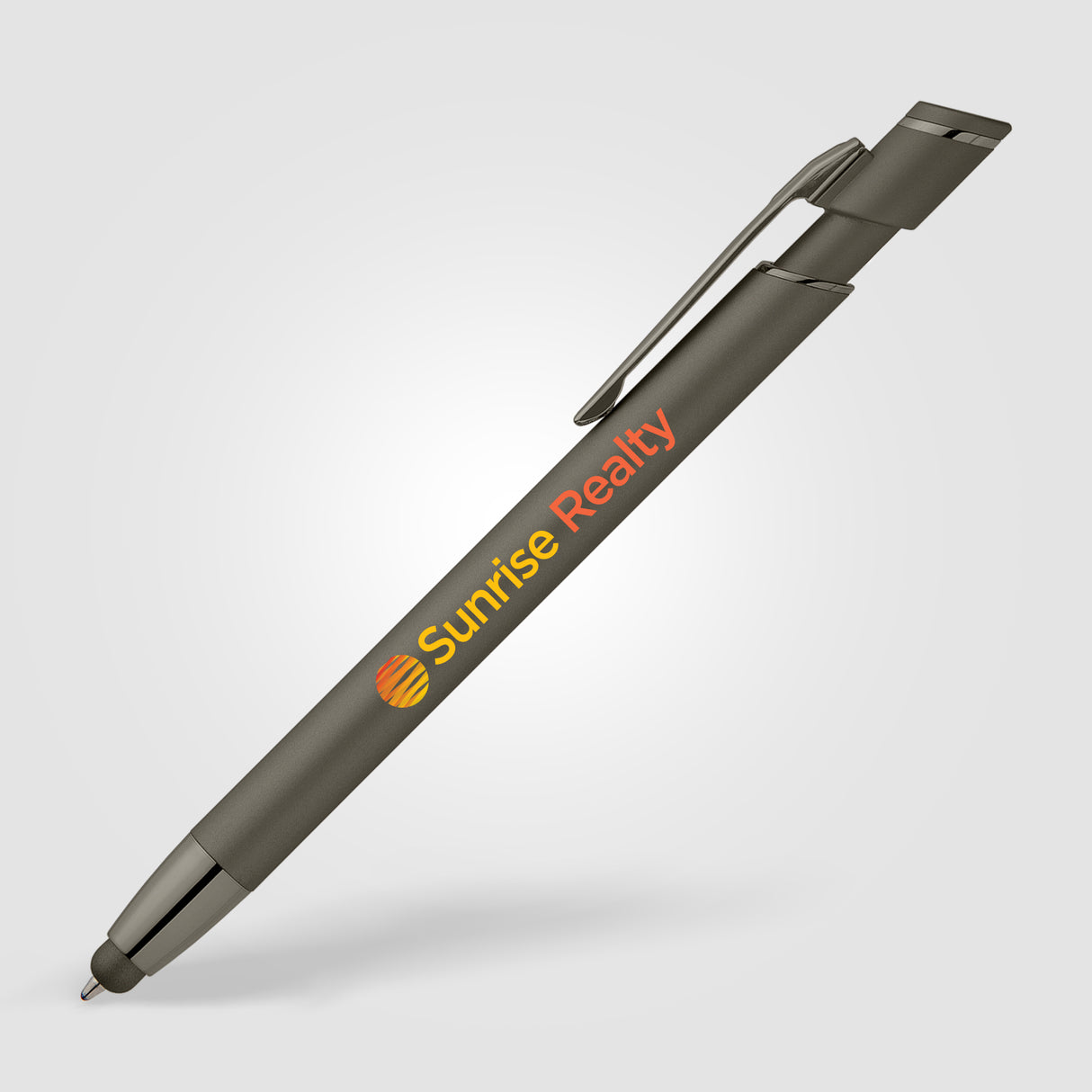 Pacific Softy Monochrome Metallic Pen w/ Stylus