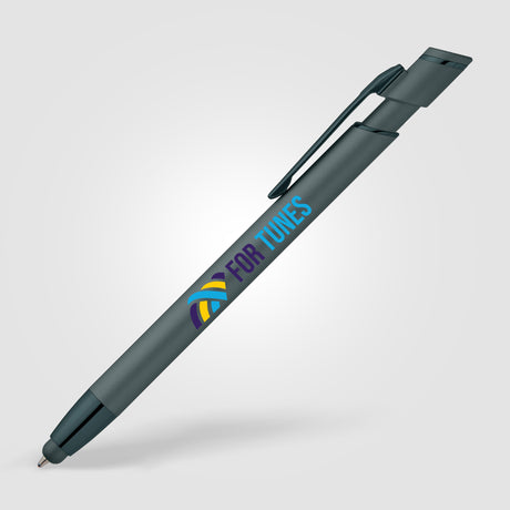 Pacific Softy Monochrome Metallic Pen w/ Stylus