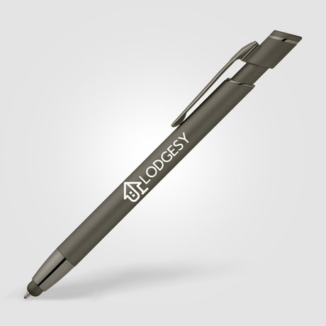 Pacific Softy Monochrome Metallic Pen w/ Stylus