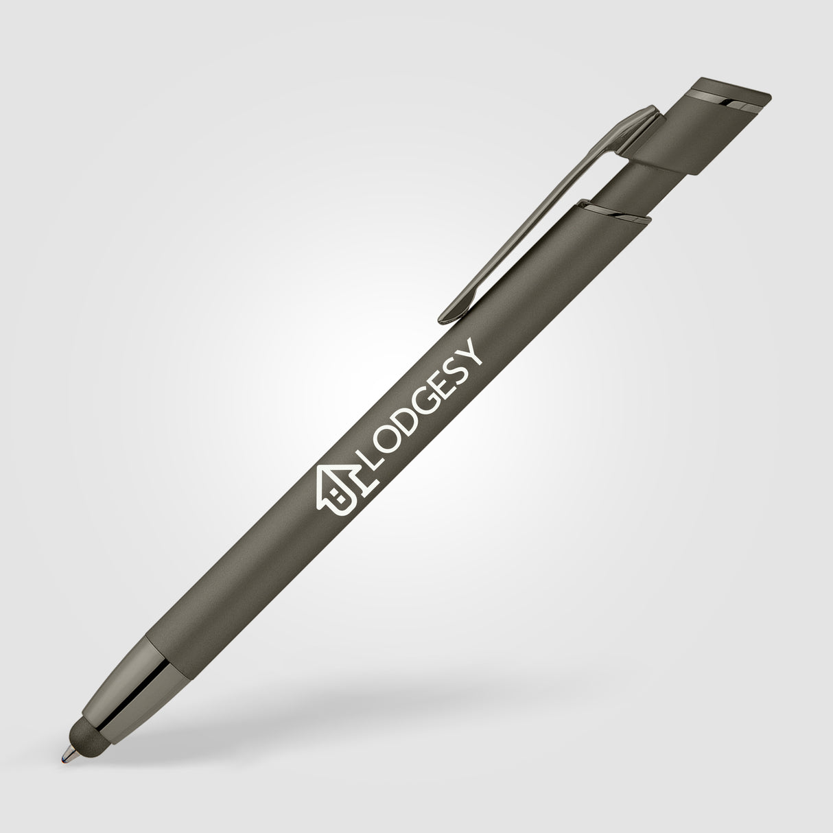 Pacific Softy Monochrome Metallic Pen w/ Stylus