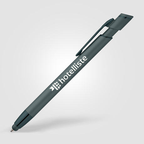 Pacific Softy Monochrome Metallic Pen w/ Stylus