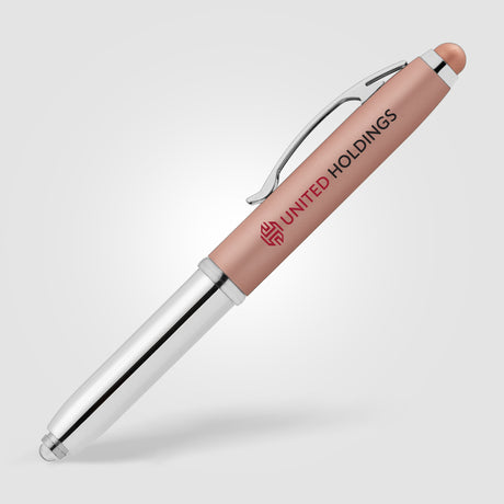 Vivano Softy Metallic Pen w/ LED Light and Stylus