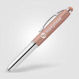 Vivano Softy Metallic Pen w/ LED Light and Stylus