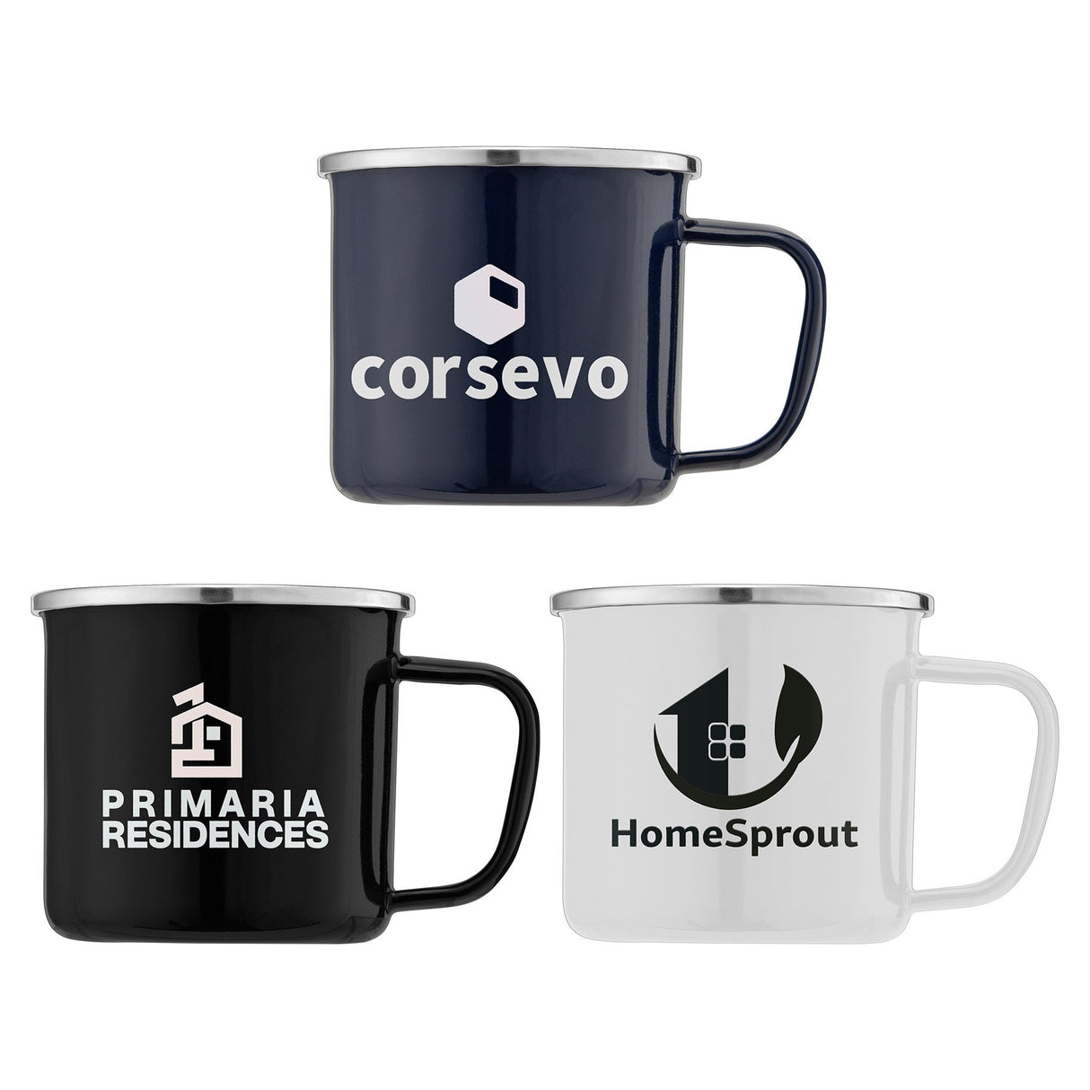 Wyoming - 13 oz. Enamel-Coated Campfire Mug with Stainless Rim