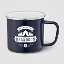 Wyoming - 13 oz. Enamel-Coated Campfire Mug with Stainless Rim