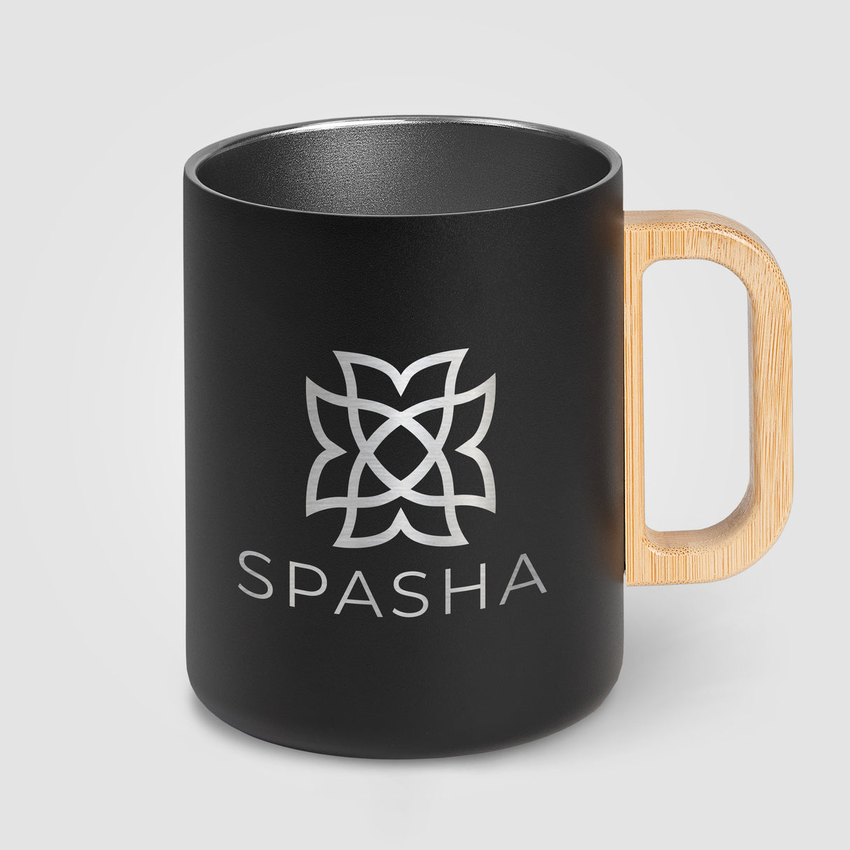 Vancouver - 18 oz. Stainless Steel Double Wall Mug with Bamboo Handle