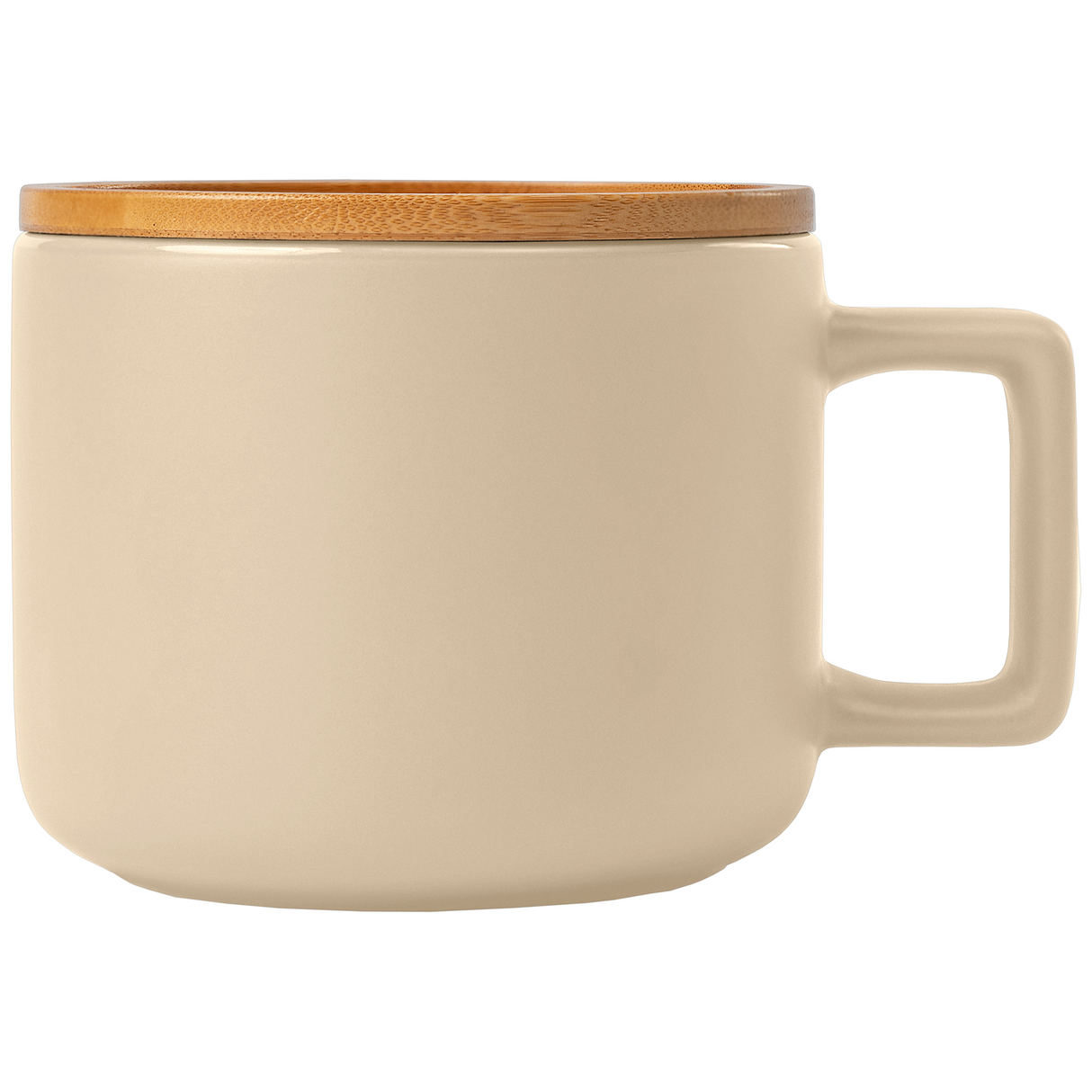 Café Virtuoso - 12 oz. Ceramic Mug with Bamboo Lid