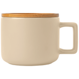 Café Virtuoso - 12 oz. Ceramic Mug with Bamboo Lid
