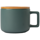 Café Virtuoso - 12 oz. Ceramic Mug with Bamboo Lid
