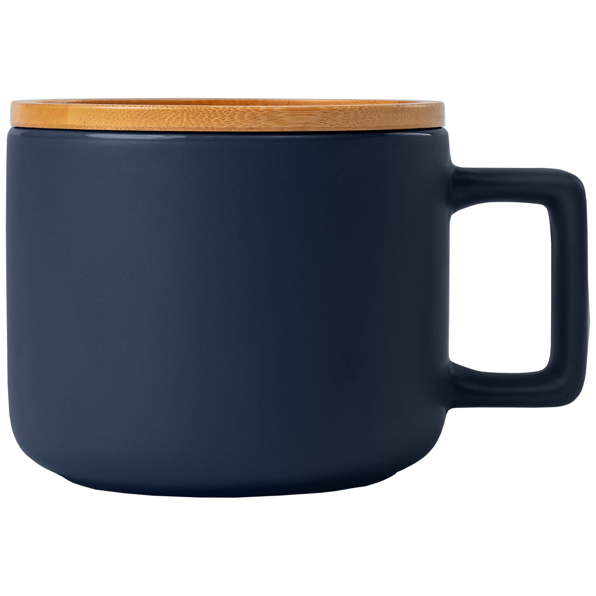 Café Virtuoso - 12 oz. Ceramic Mug with Bamboo Lid