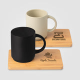 Café Duo - 11 oz. Ceramic Mug & Bamboo Board Set