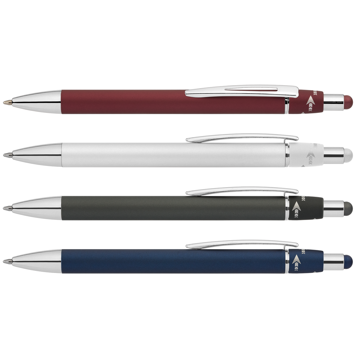 Orbit Spinner Chrome Metal Pen w/ Stylus