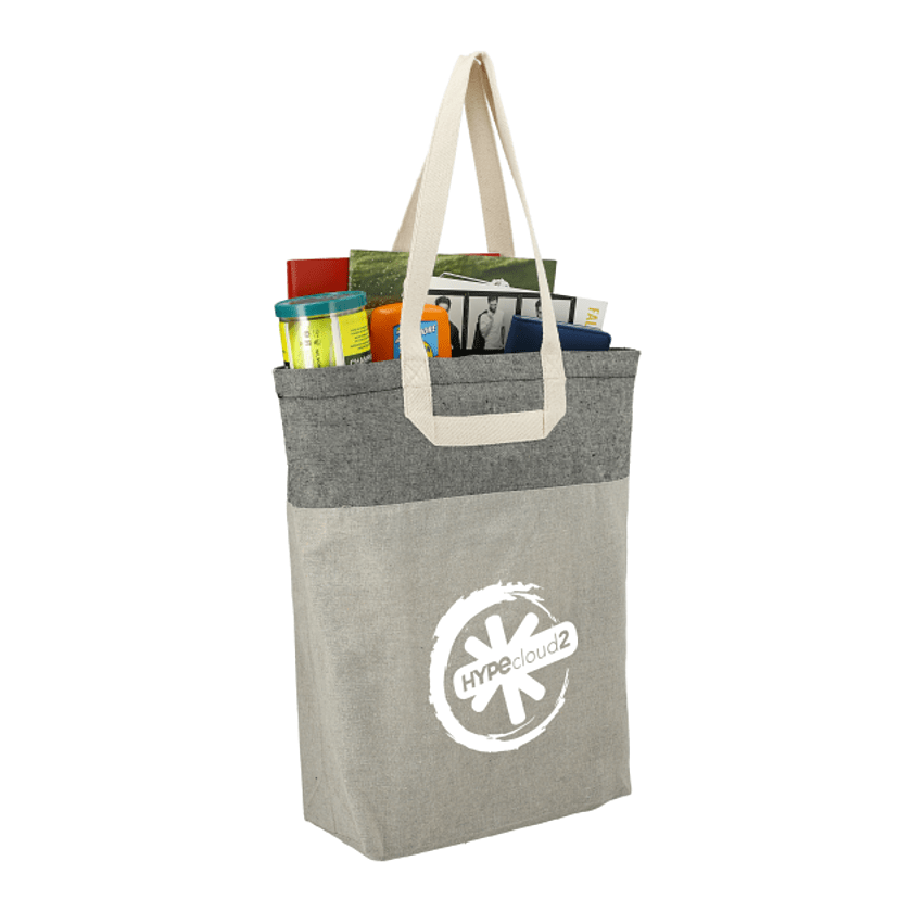 Recycled Cotton U-Handle Book Tote