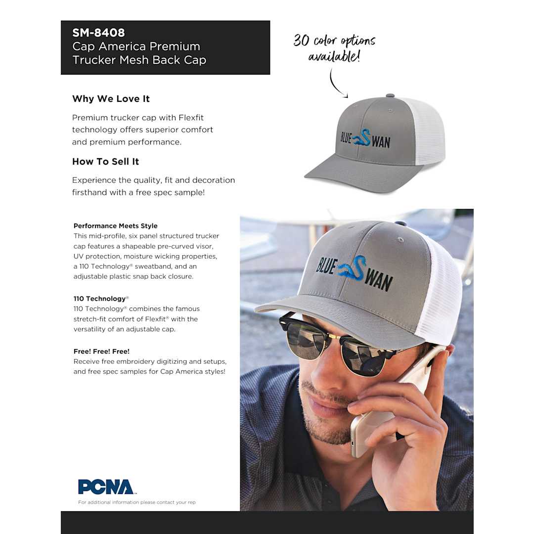 Cap America Premium Trucker Mesh Back Cap