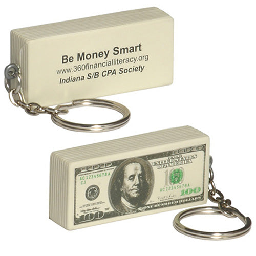 $100 Bill Stress Reliever Key Chain