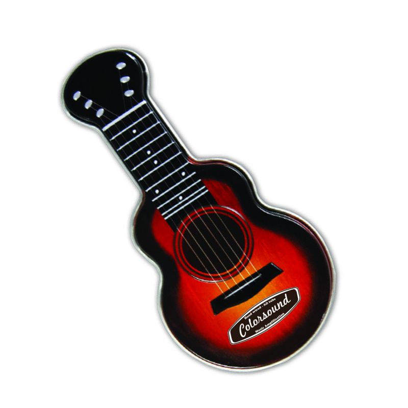 Red Acoustic Guitar Shaped Mint Tin